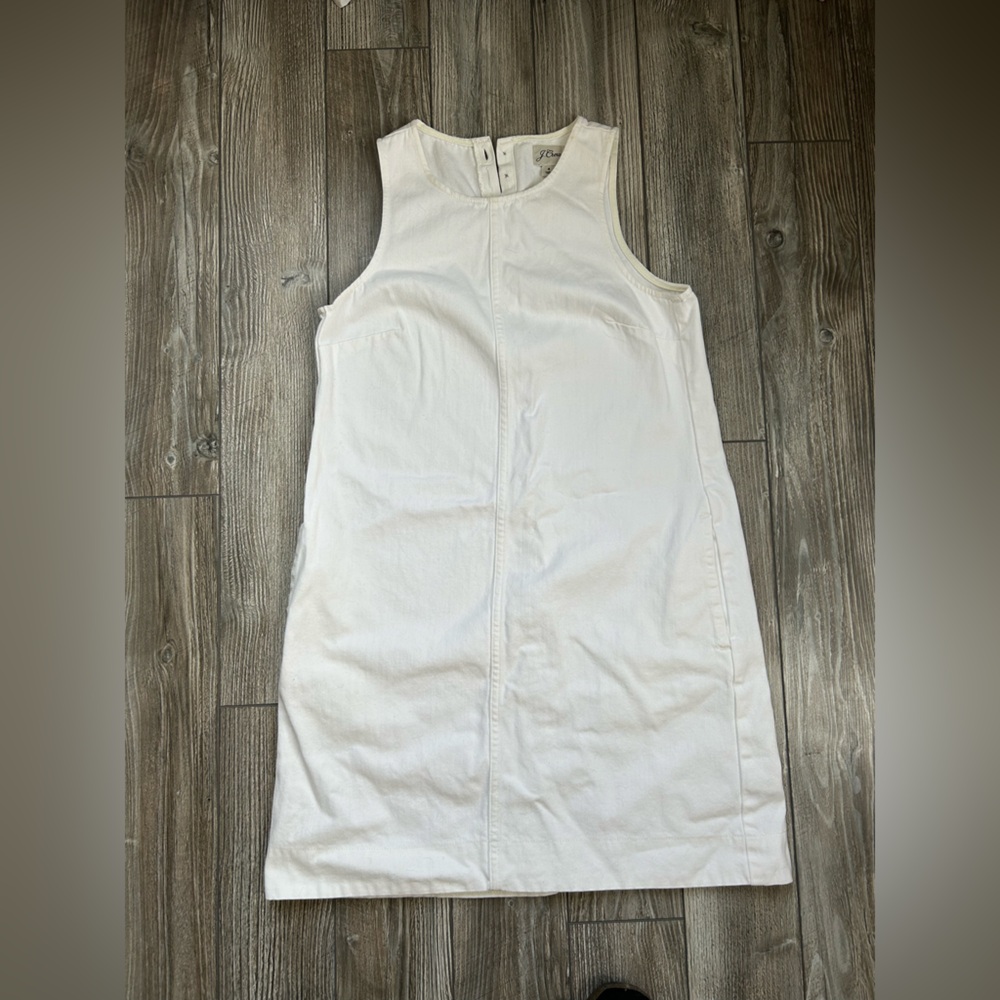 White Denim Shift Dress